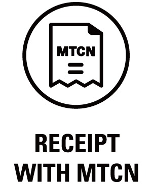 Receipt with MTCN